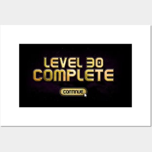 Level 30 Complete T-Shirt - 30th Birthday Shirt Posters and Art